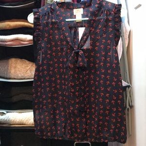 Couture Anchor tie front top